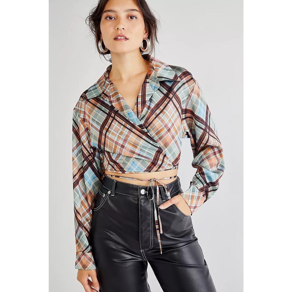 New Free People $169 Vanessa Shirt Hansen and Gretel Size Small Long-Sleeve